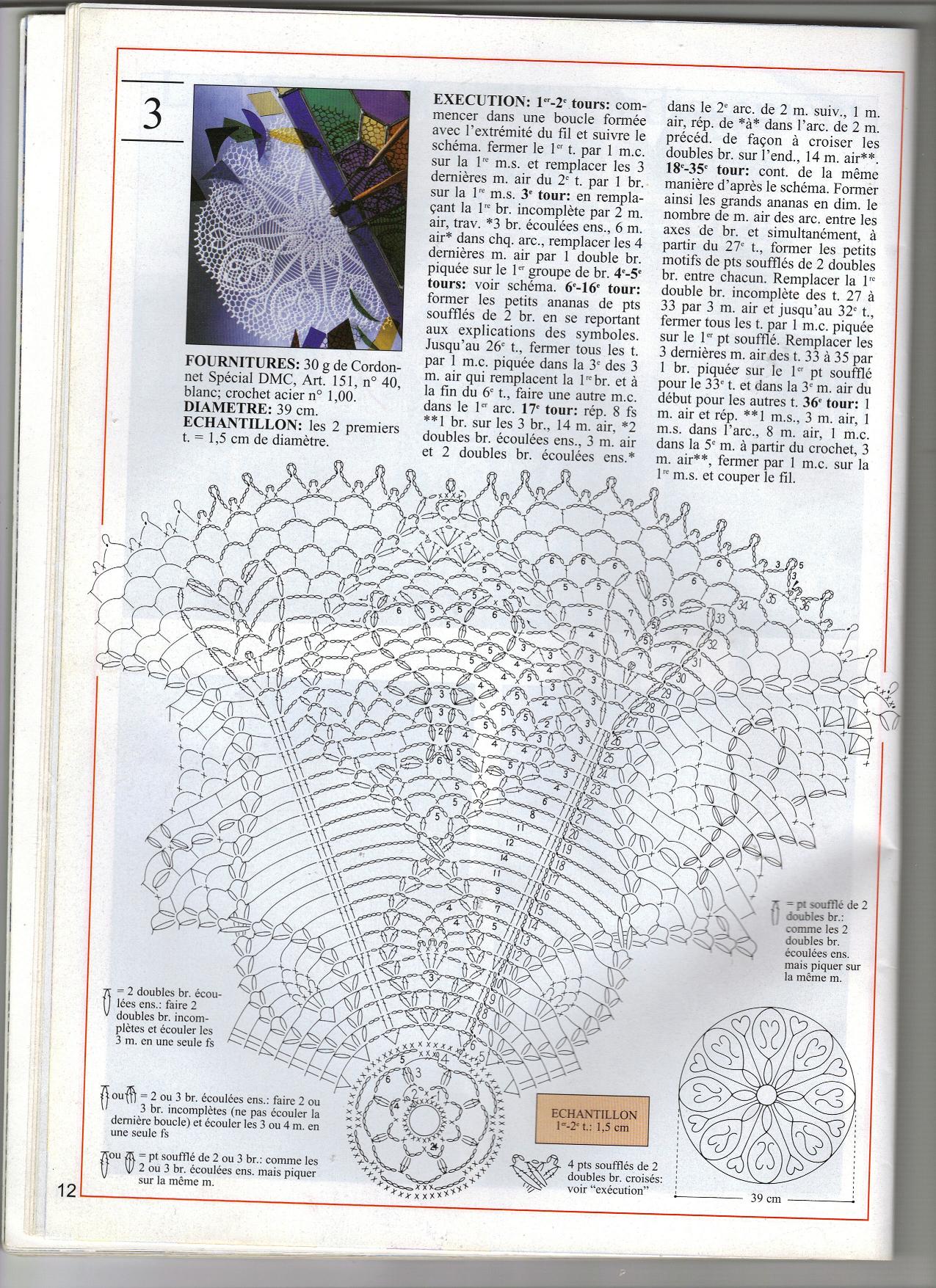 Nappes Au Crochet Avec Explication Et Diagramme